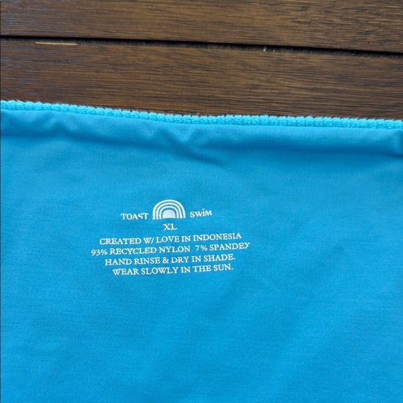 Toast Swim String Bikini Bottom Ocean Wave Ribbed XL - Picture 8 of 9